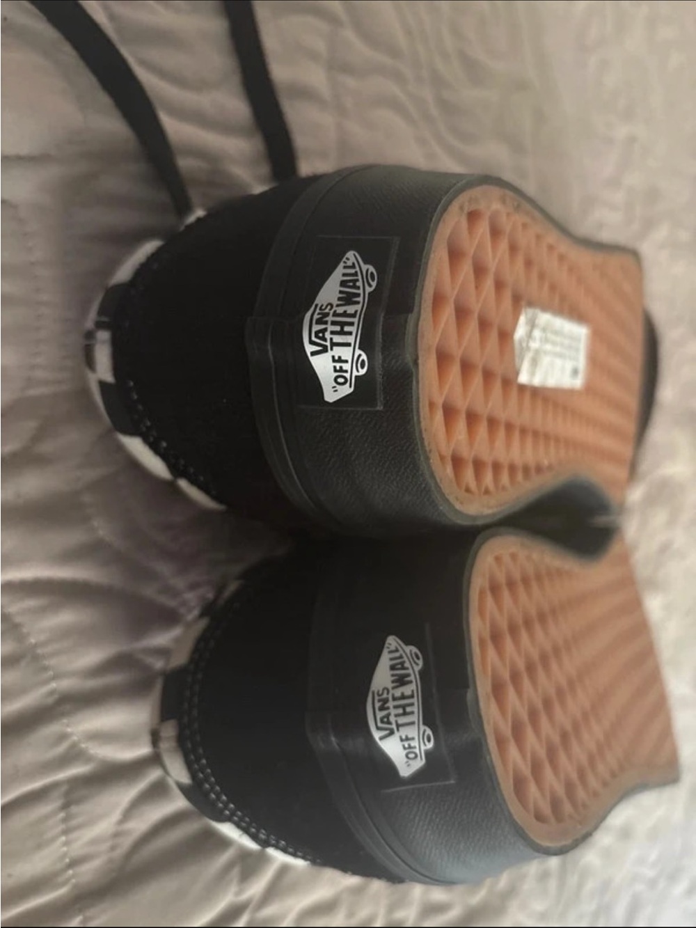 Vans Black Low-Top Sneakers with Gum Waffle Outsole
